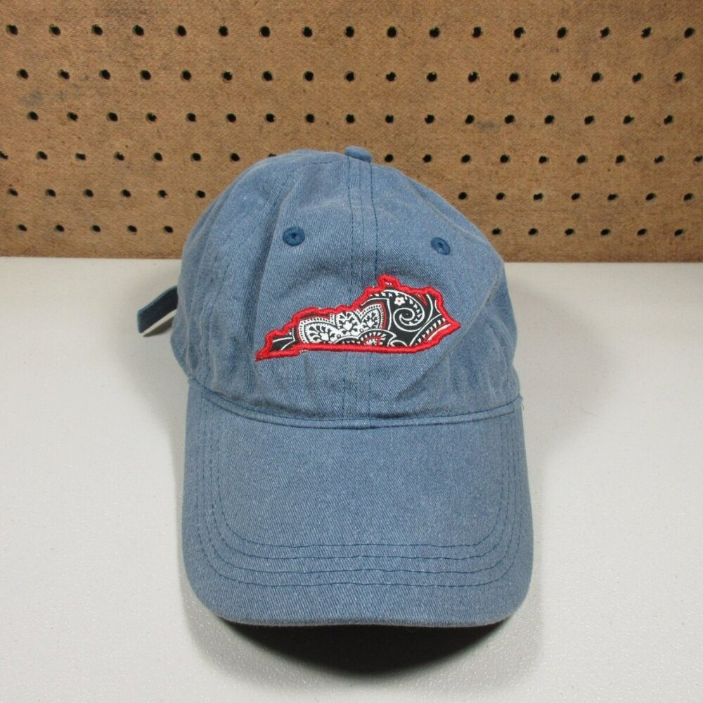 Authentic Pigment womens blue Kentucky KY paisley strapback hat